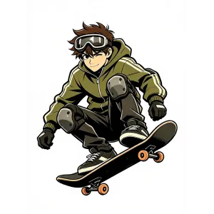 Street Skateboarder Character Commercial Asset